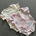 Baby Girl Newborn First Size 2 Short Sleeve Bodysuits (51 35)