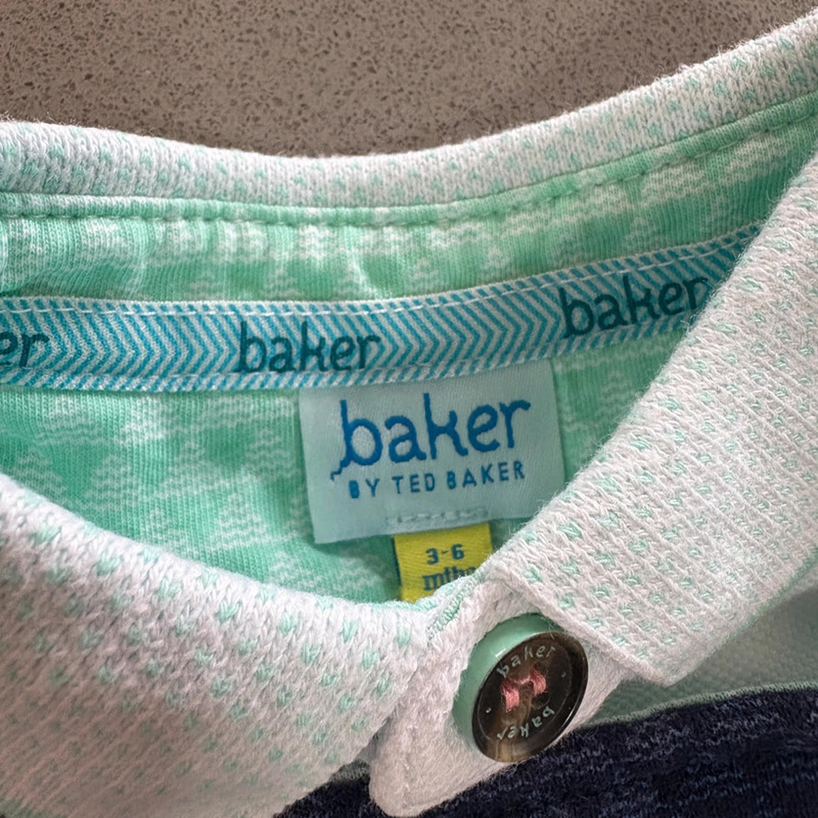 Baby Boy 3-6 months Ted Baker Blue Dungaree Set (21 14)