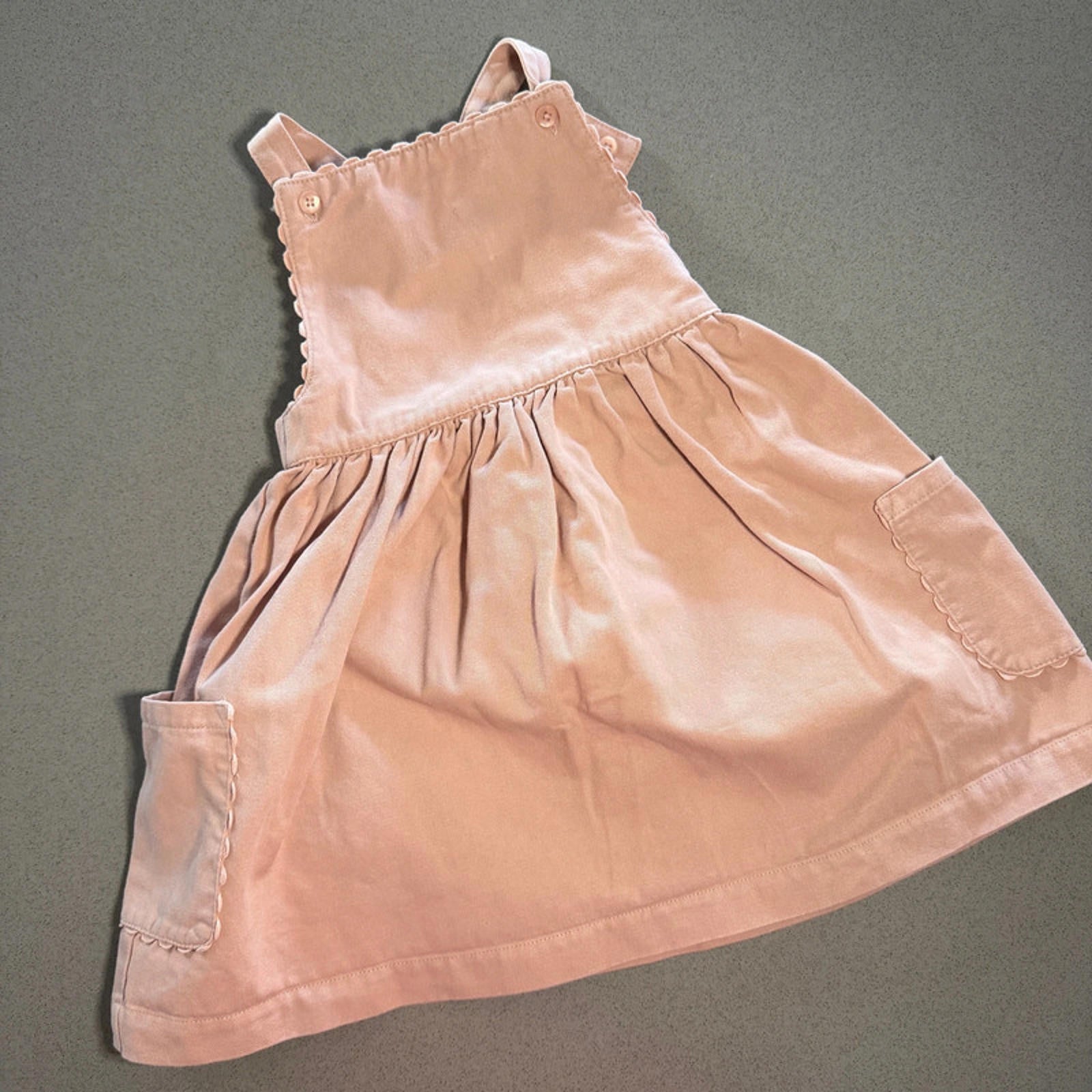 Baby Girl 18-24 months Mamas & Papas Pink Pinafore Dress with Pockets (49 26)