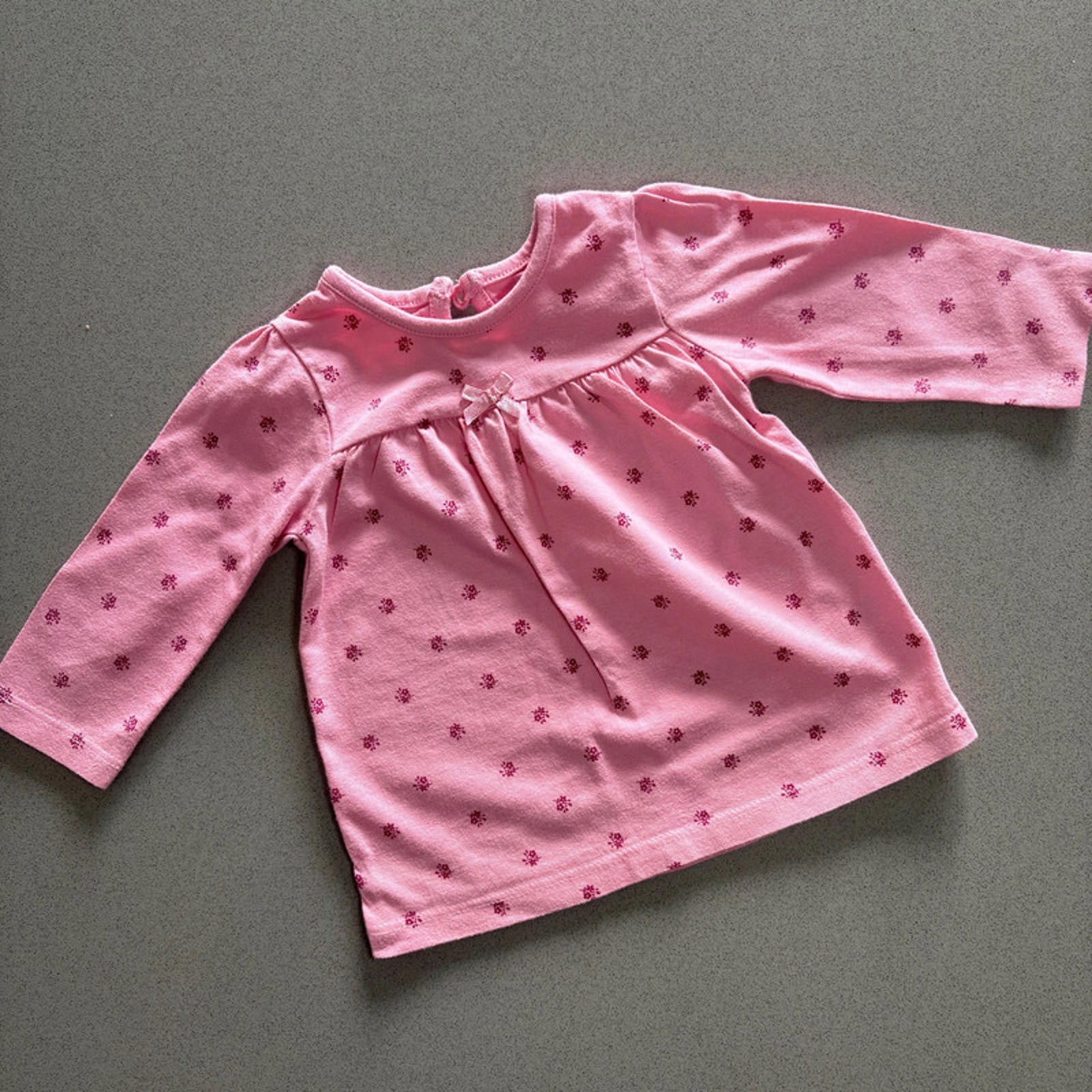 Baby Girl 3-6 months George Pink Long Sleeve Tunic (54 02)