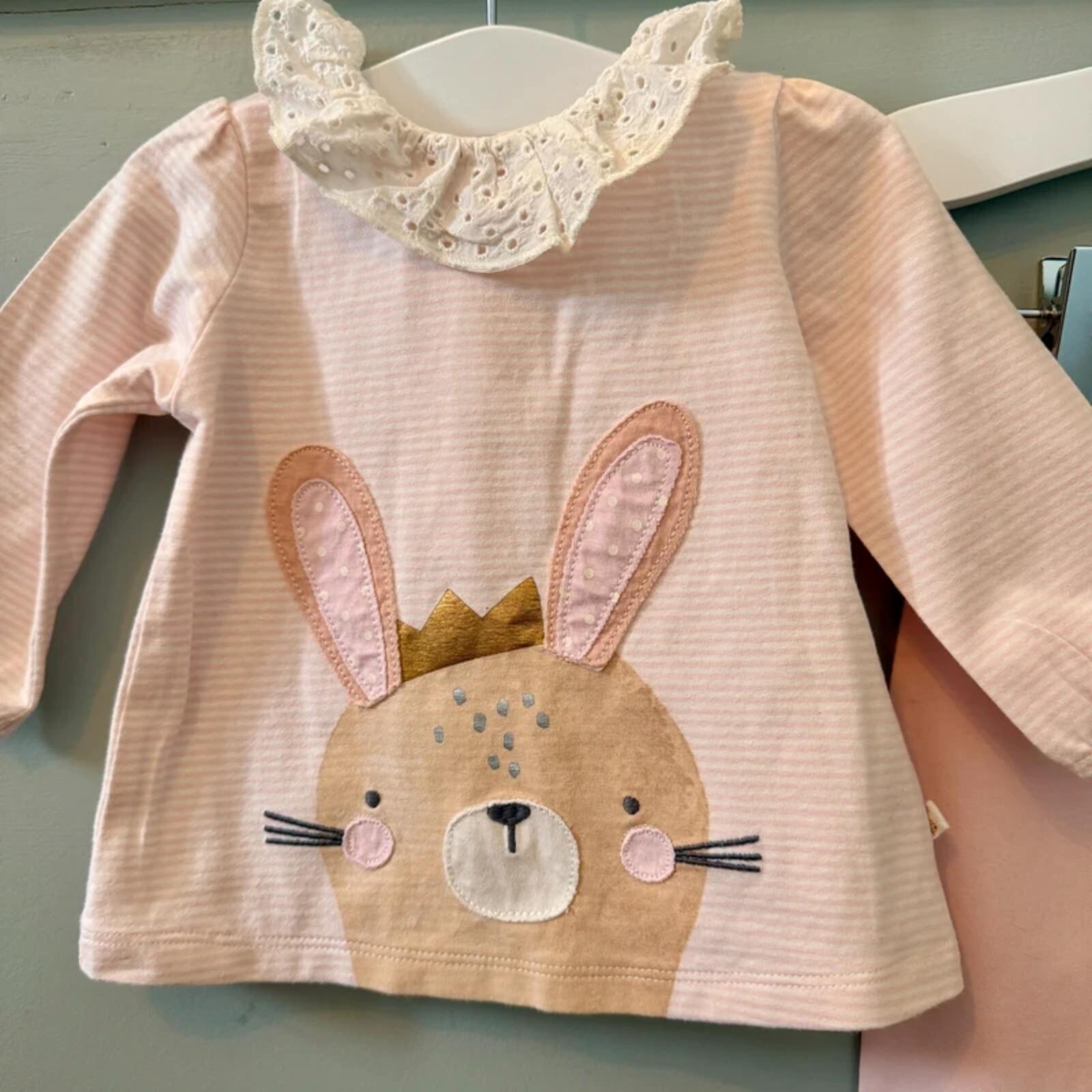 Baby Girl 3-6 months Next 2 Piece Bunny Outfit Applique (52 07)
