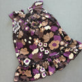 Baby Girl 3-6 months George Brown Purple Needlecord Floral Dress (29 01)