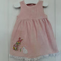 Baby Girl 3-6 months Nutmeg Pink Applique Bunny Dress (55 01)
