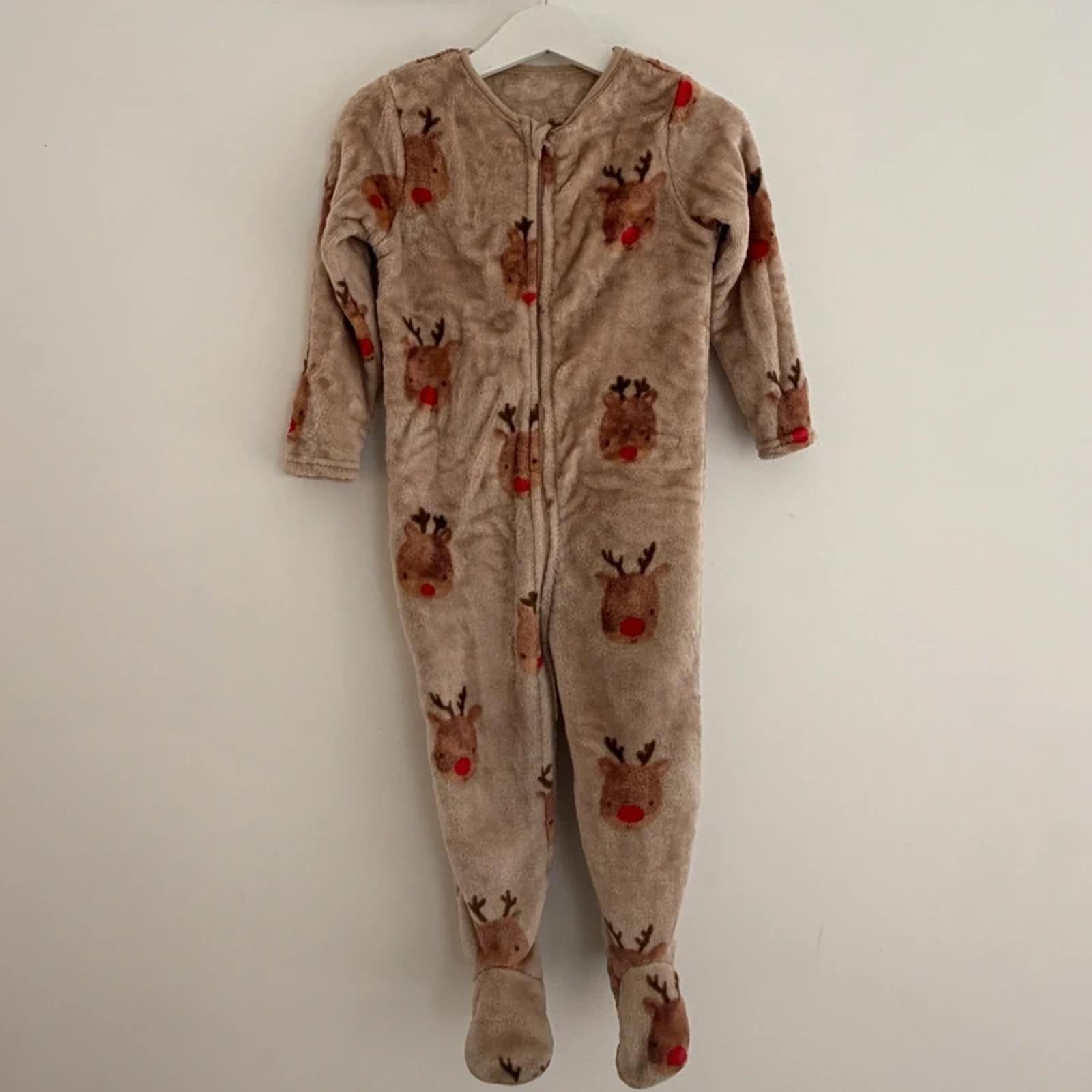 Baby Girl 18-24 months Nutmeg Fleece Rudolph Christmas All in one (15 30)