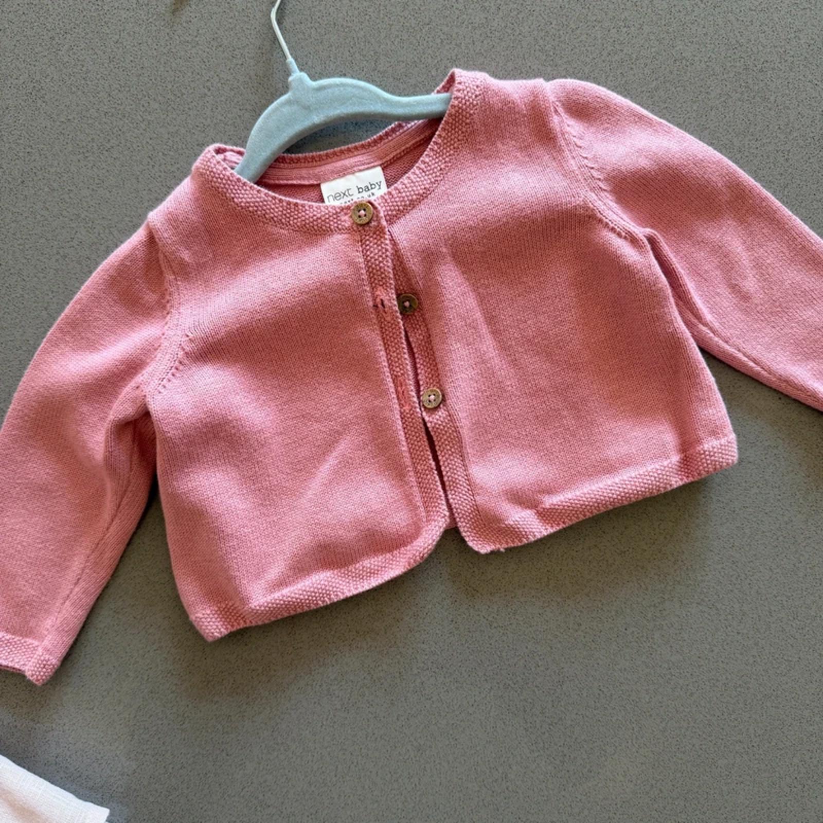 Baby Girl 3-6 months Next Pink Summer Dress & Cardigan Set (56 16)