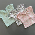Baby Girl 3-6 months Primark Set 3 Short Sleeve Tops with Ruffles (44 17)