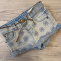 Baby Girl 3-6 months Zara Blue Denim Embroidered Shorts (22 32)