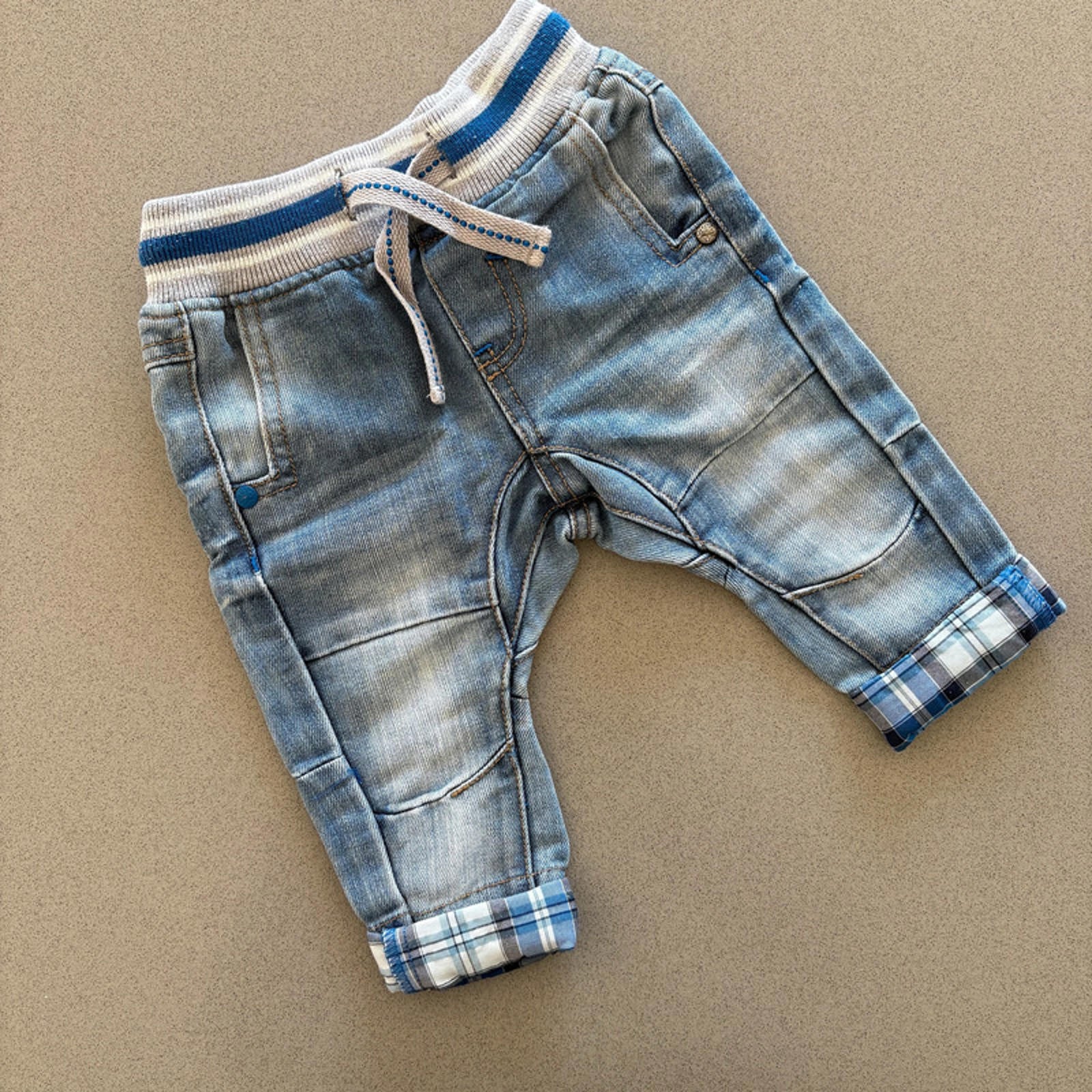 Baby Boy 3-6 months Next Blue Denim Jeans with Comfort Fit Waist (26 22)