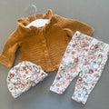 Baby Girl 1 month 4.5 kg TU 3 Piece Floral Seersucker Outfit (19 02)