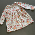 Baby Girl 9-12 months F&F White Floral Long Sleeve Jersey Dress (63 18)