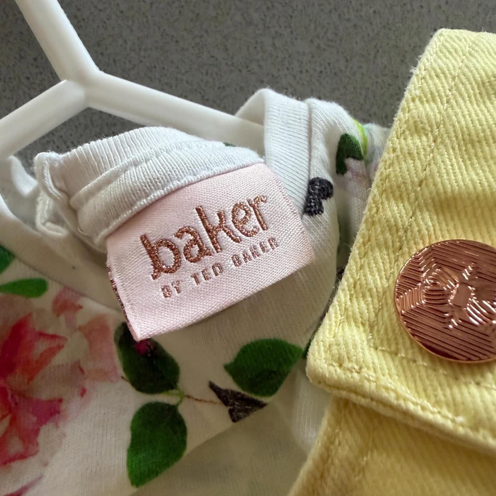 Baby Girl 6-9 months Ted Baker Yellow Pinafore Dress Set (28 27)