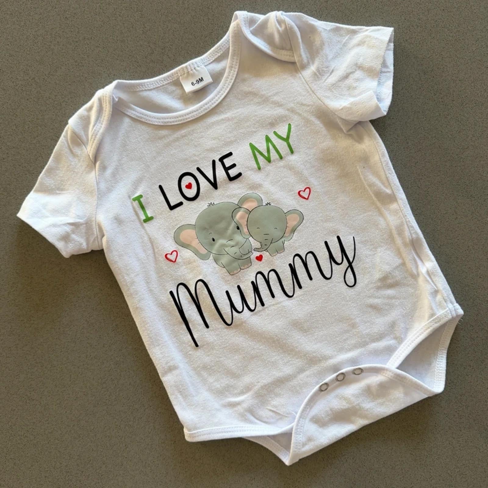 Baby Girl 6-9 months White I Love My Mummy Bodysuit (52 13)