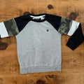 Young Boy age 3-4 years Next  Pullover Sweatshirt Grey Black Camo (21 11)