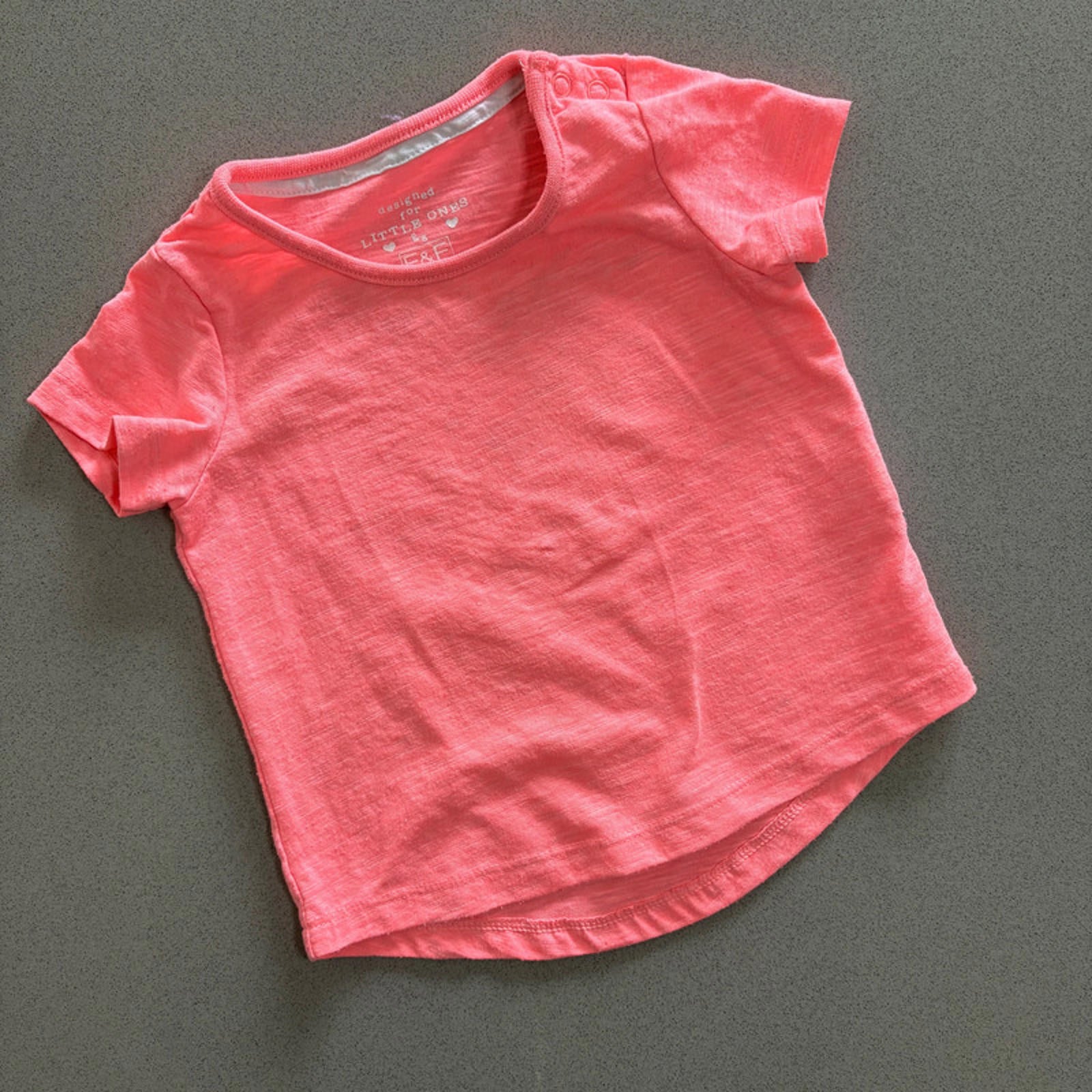 Baby Girl 6-9 months Primark Bright Pink Short Sleeve T-shirt (54 20)