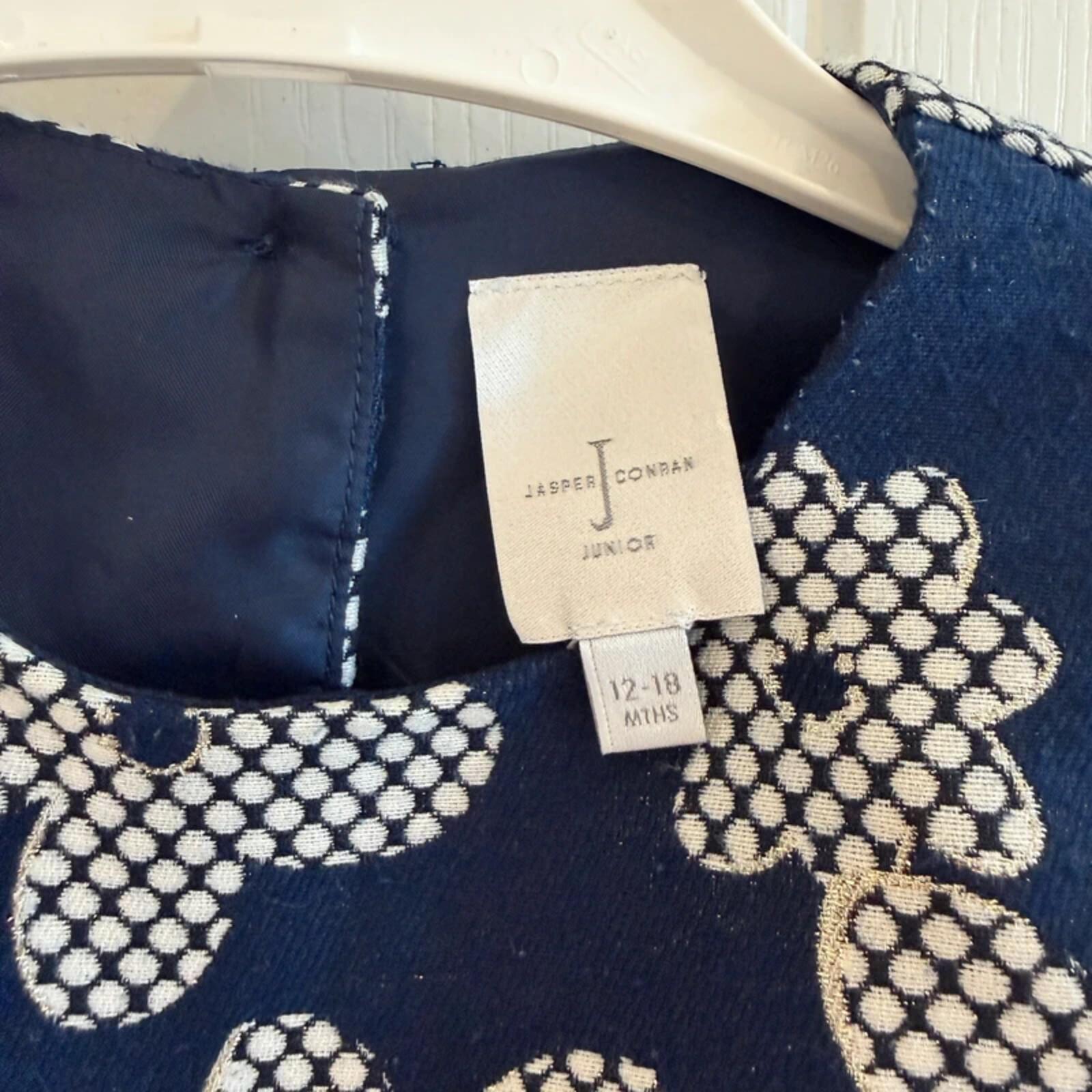 Baby Girl 12-18 months Jasper Conran Blue White Flower Formal Dress (44 16)