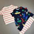 Baby Boy 6-9 months F&F Set of2 Long Sleeve Pajama Outfits Dinosaurs  (39 04)