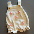 Baby Girl 3-6 months Shein Cream Knitted Romper with bows (17 05)