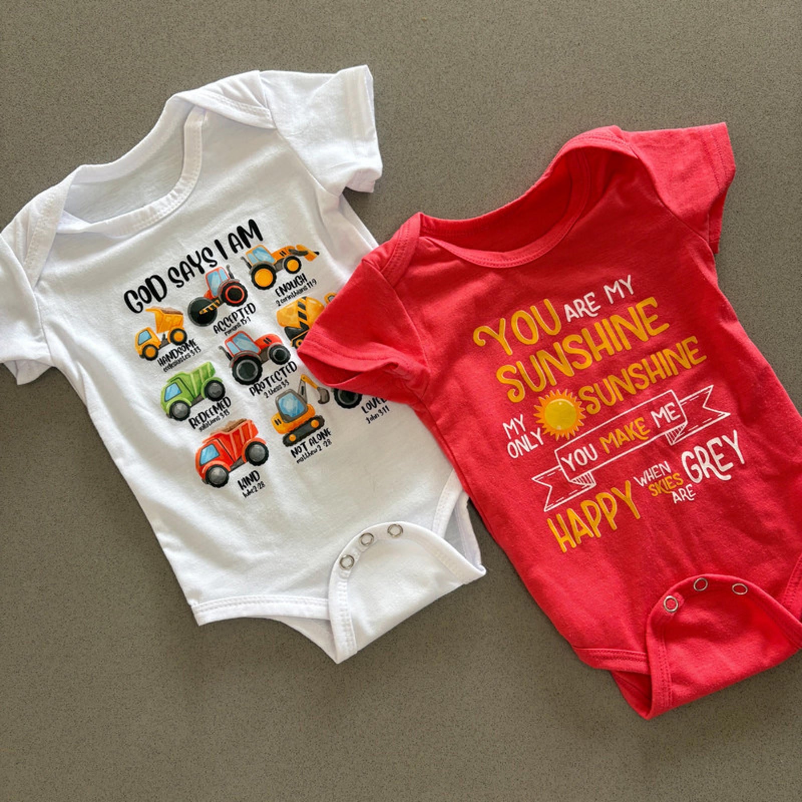 Baby Boy 3 months Unbranded 2 Slogan Bodysuits Short Sleeve Bible  (45 13)