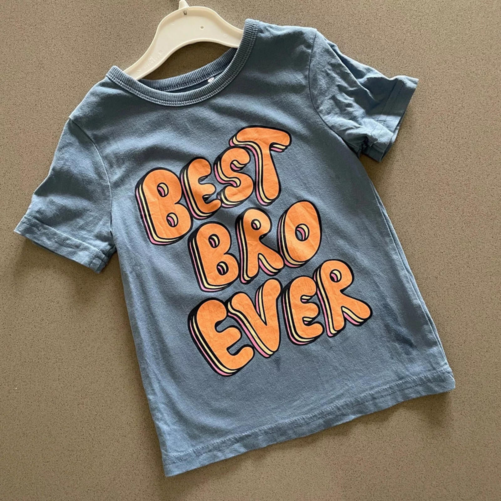 Young Boy 2-3 years George Retro Blue Best Bro Ever Short Sleeve T-shirt (19 31)