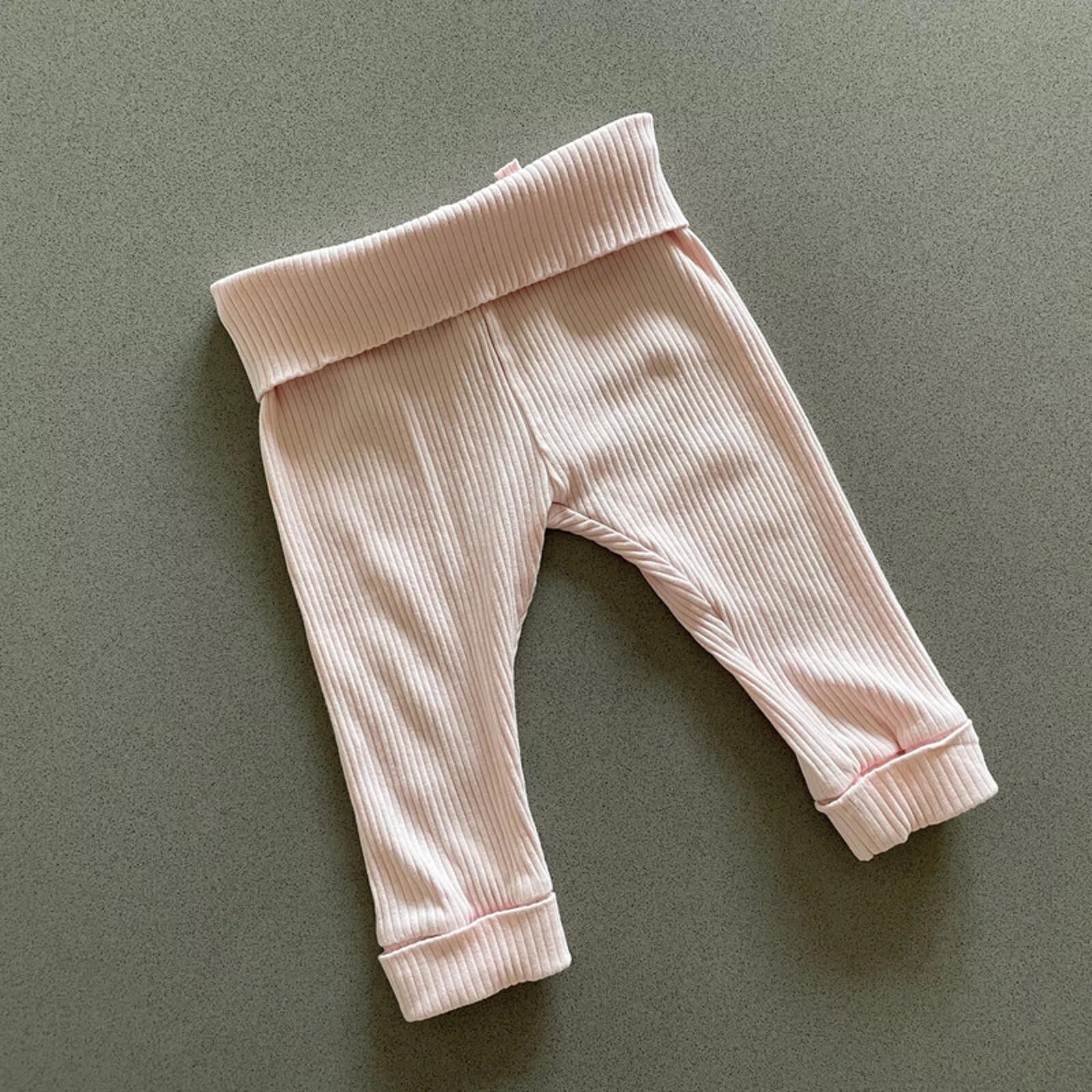 Baby Girl 6-9 months Primark Pink Ribbed Leggings with Turn up(46 26)