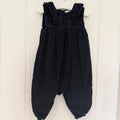 Baby Girl 6-9 months Next Navy Blue Spotty Needlecord Romper (25 06)