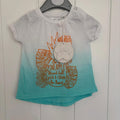 Baby Girl 3-6 months Babytown Green White Ombre Pineapple T-shirt BNWT New (32 21)