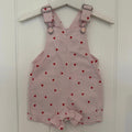 Baby Girl 3-6 months Primark Pink Summer Heart Dungarees (19 34)