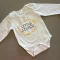 Baby Girl 6 months (70) White Long Sleeve Little Sister Bodysuit (53 09)