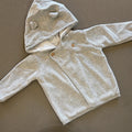 Baby Boy 9-12 months Matalan Grey Lined Knitted hooded Cardigan (45 10)