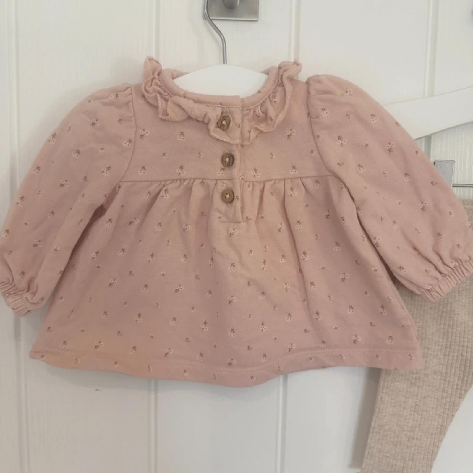 Baby Girl 1 month 4.5 kg Mamas & Papas 2 Piece Rose Tunic & Leggings Outfit (25 30)