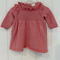 Baby Girl 0-3 months Next Pink Knitted Dress with Ruffles (27 15)