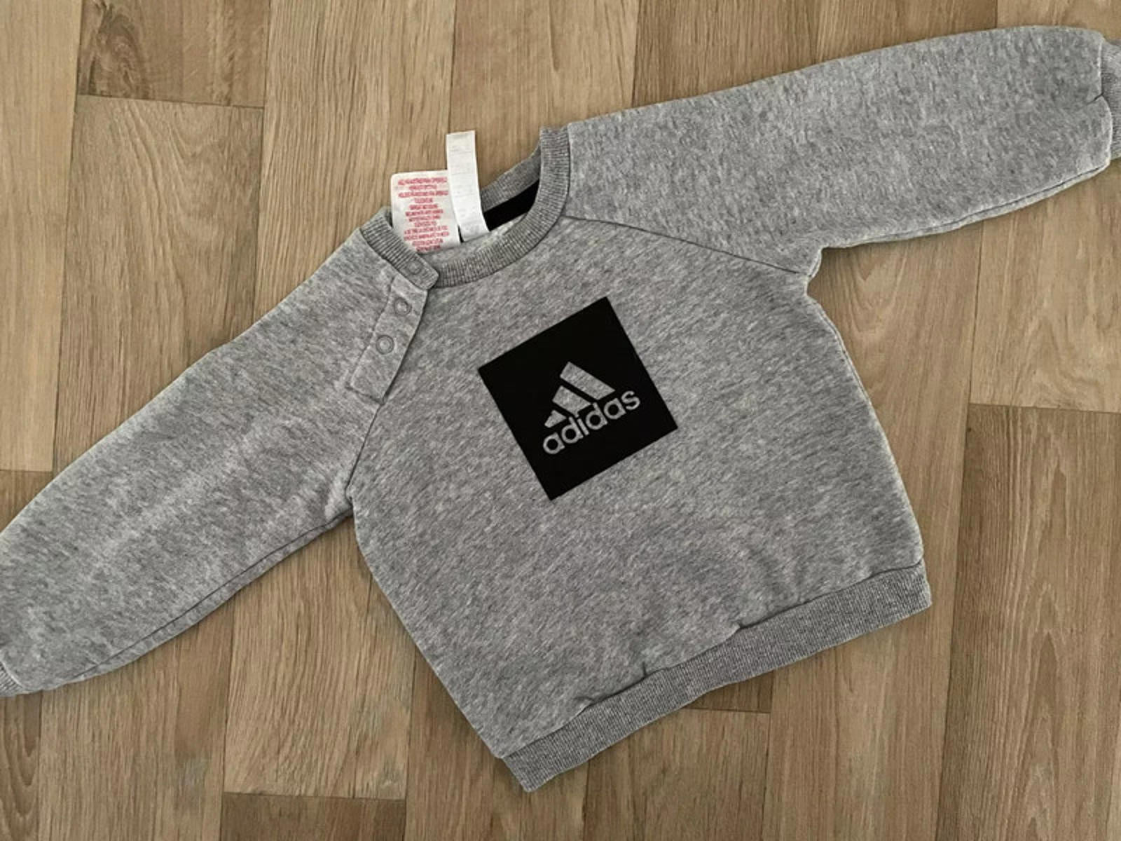 Baby Boy 6-9 months Adidas Grey Branded Sweatshirt Pullover (45 20)