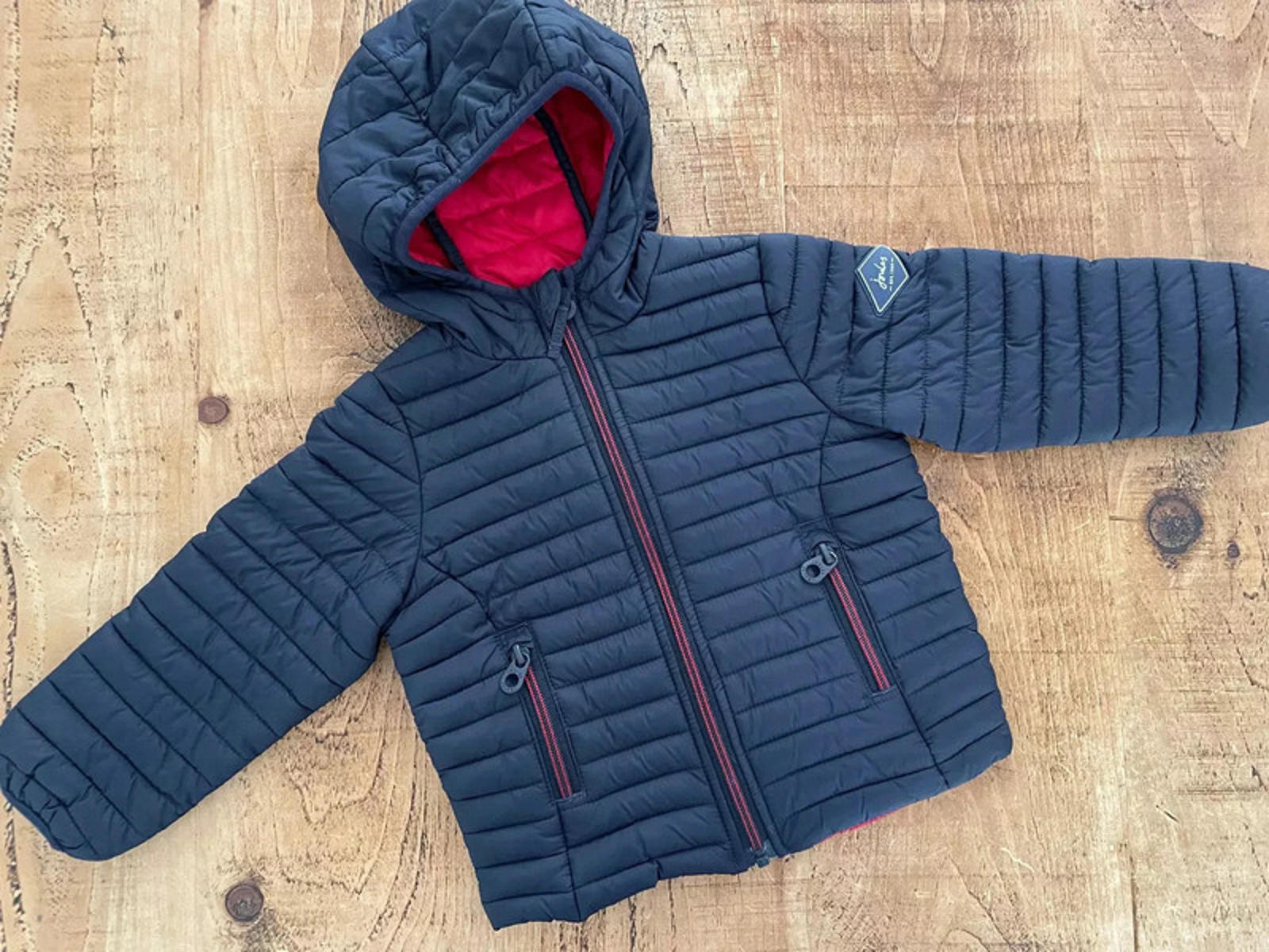 Baby Boy 12 months Joules Cairn Showerproof Recycled Blue Quilted Coat (25 05)