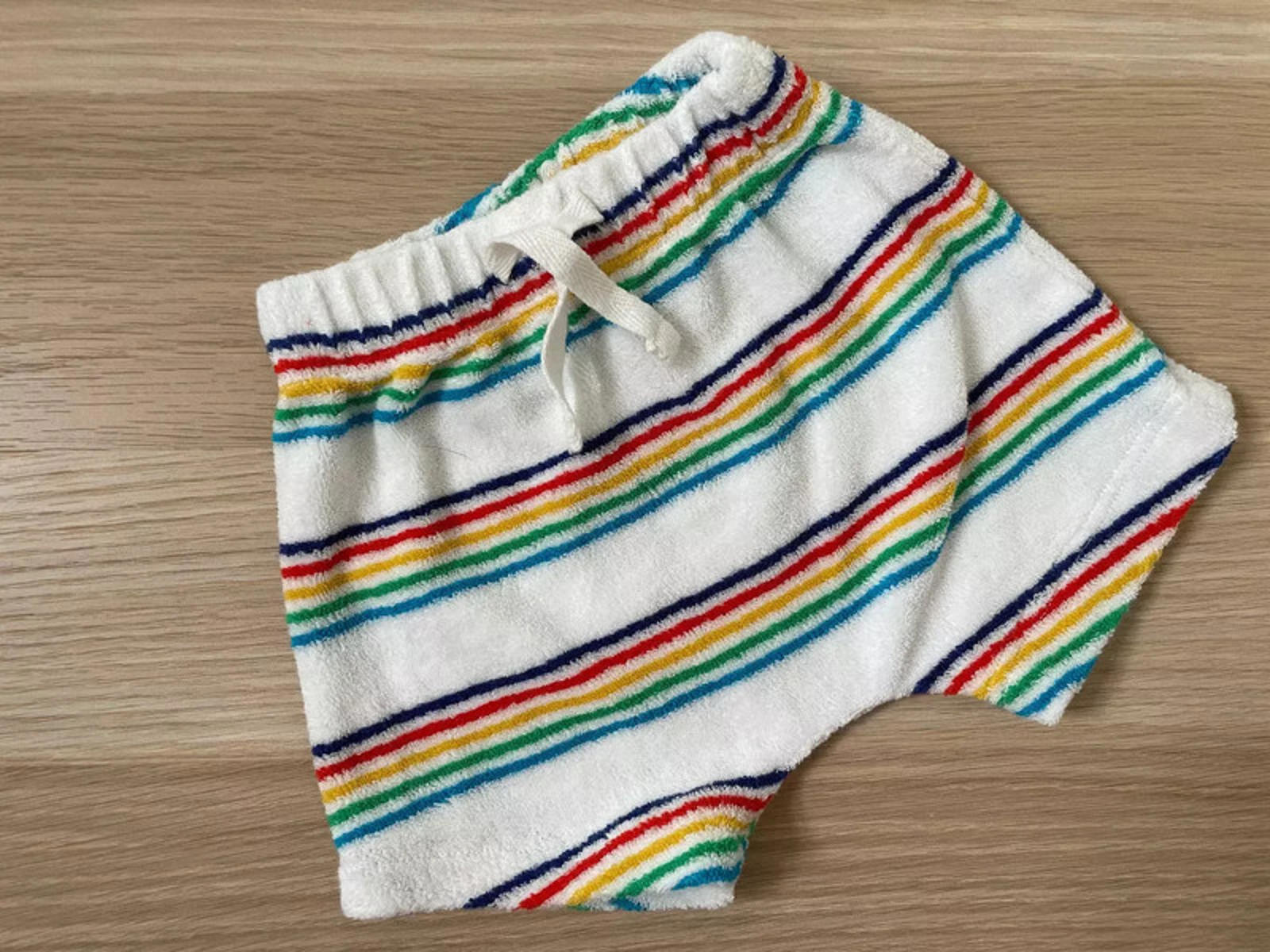 Baby Boy Girl Unisex 0-3 months George White Rainbow Stripe  Shorts (25 09)