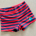 Baby Boy 9-12 months Red Blue Striped Swimming Trunks Shorts (51 22)