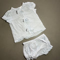 Baby Girl 3-6 months F&F Light Blue Seersucker 2 Piece Summer Outfit (