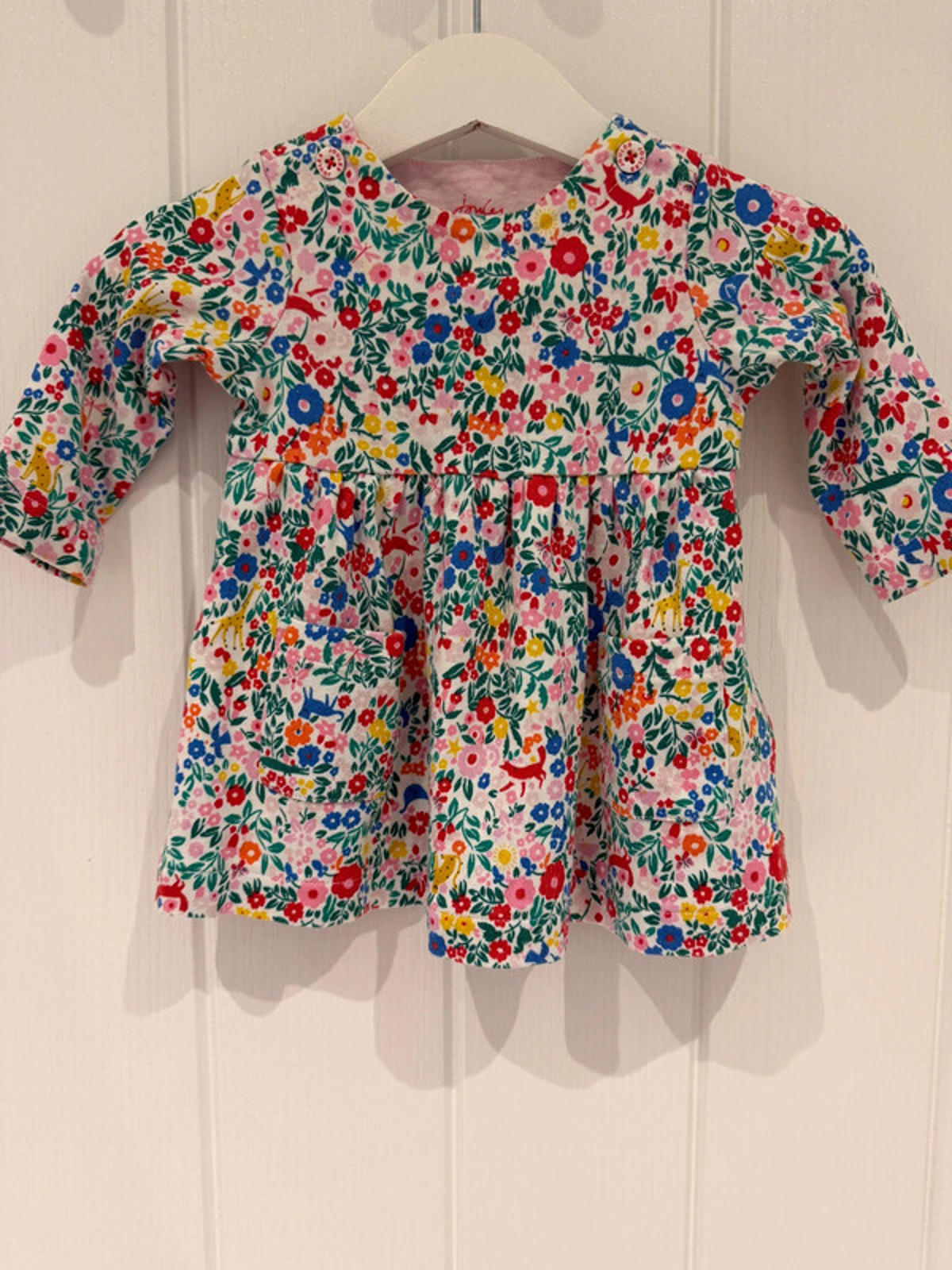 Baby Girl 0-3 months Joules Floral Long Sleeve Dress (61 18)