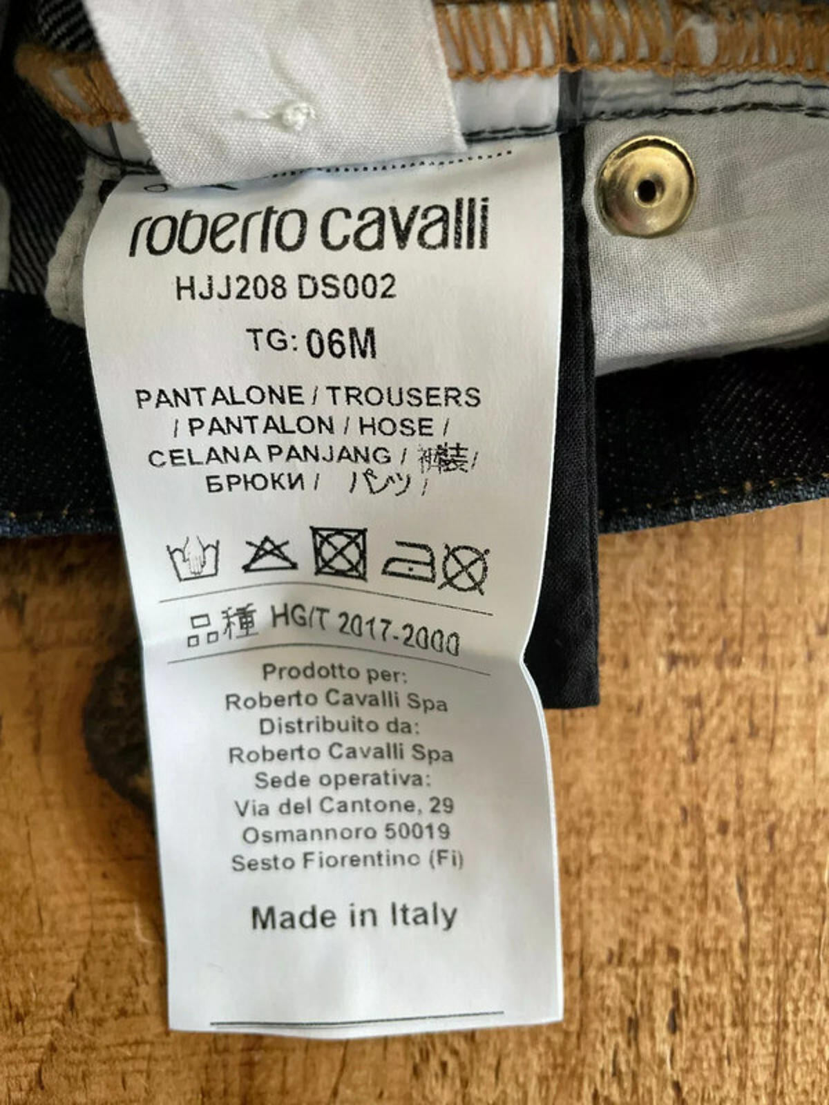 Baby Girl 0-6 months Roberto Cavalli Junior Dark Blue Denim Jeans Unworn (38 27)