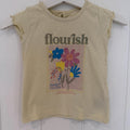 Baby Girl 3-6 months Primark Yellow Flourish Short Sleeve T-Shirt (40 21)