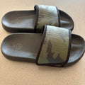 Boy size 12 Green Black Camouflage Sliders Flip Flops (34 02)