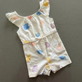 Baby Girl 0-3 months Primark White Sea Shell Summer Romper BNWoT (62 16)