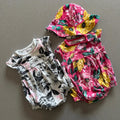 Baby Girl 3-6 months Nutmeg Set 2 Summer Rompers with Sun Hat (23 05)