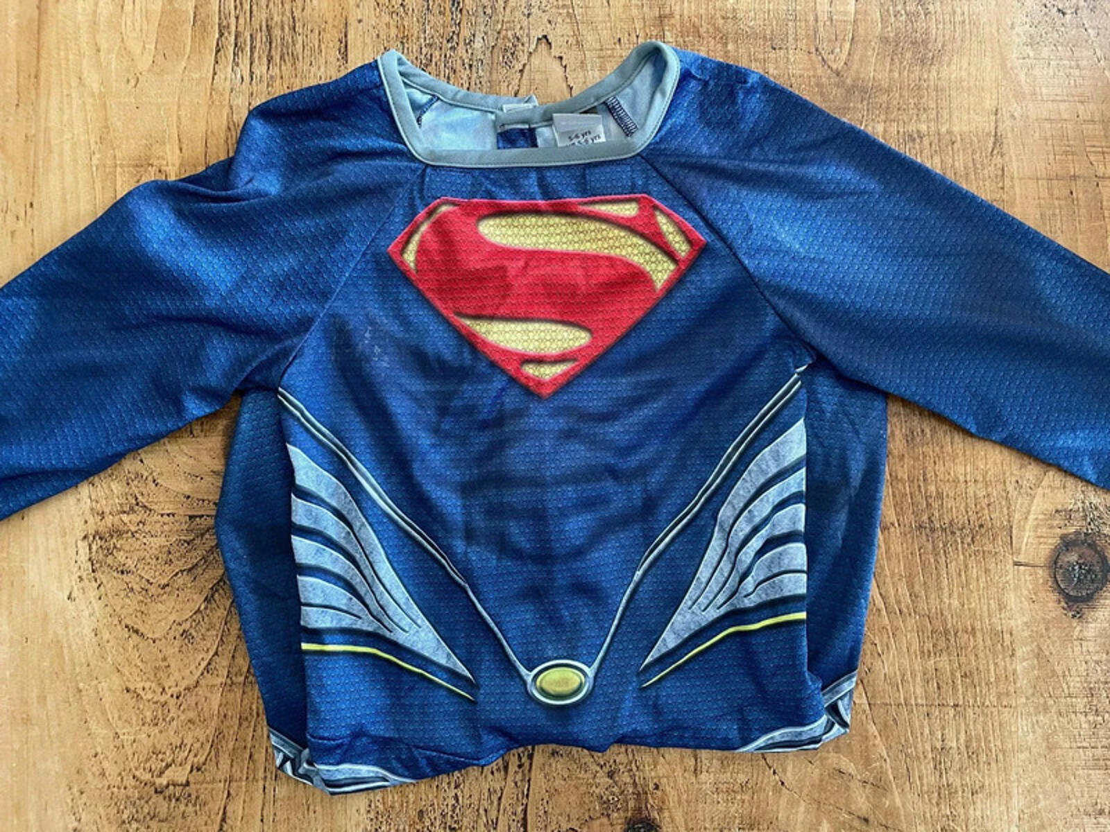 Young Boy age 5-6 years F&F Superman Blue Red One Piece Lightweight All in One (45 27)