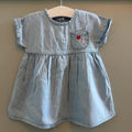 Baby Girl 3-6 months George Blue Summer Dress with Embroidery (31 21)