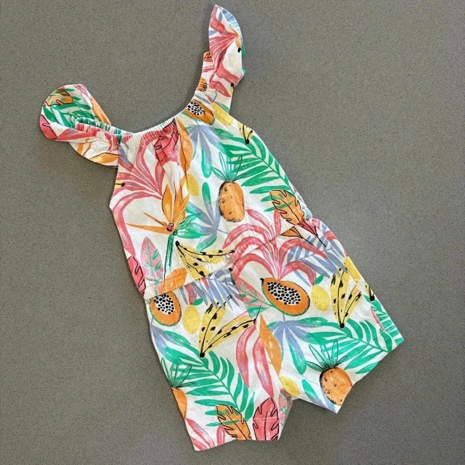 Baby Girl 0-3 months Primark Tropical Summer Sleeveless jumpsuit (41 20)