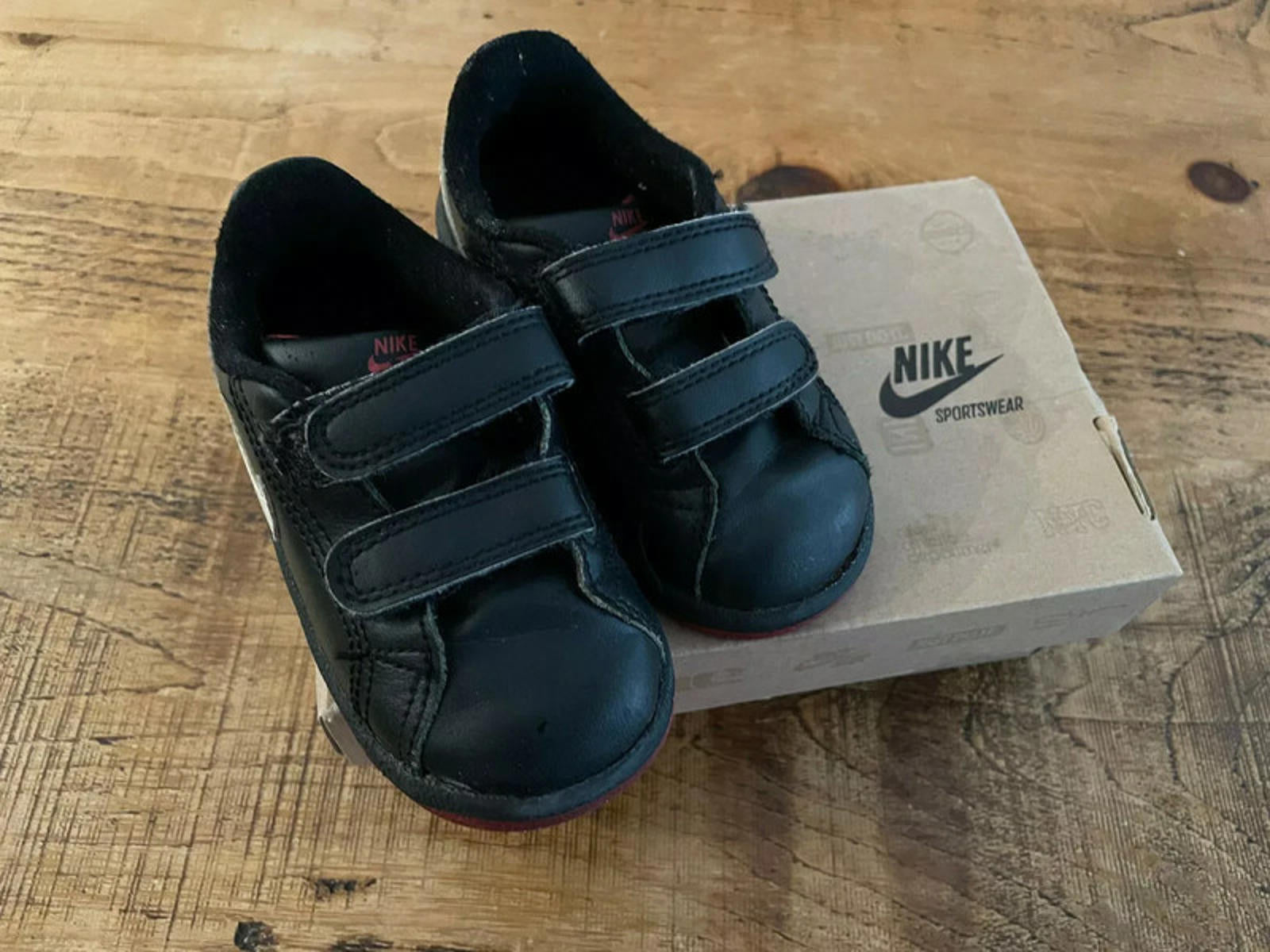 Young Boy UK 6 Nike Main Draw TDV Sport Flash Plus Black Trainers (44 34)