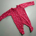 Baby Girl First Size 4.1 kg George Burgandy Floral Sleepsuit Babygrow (48 28)