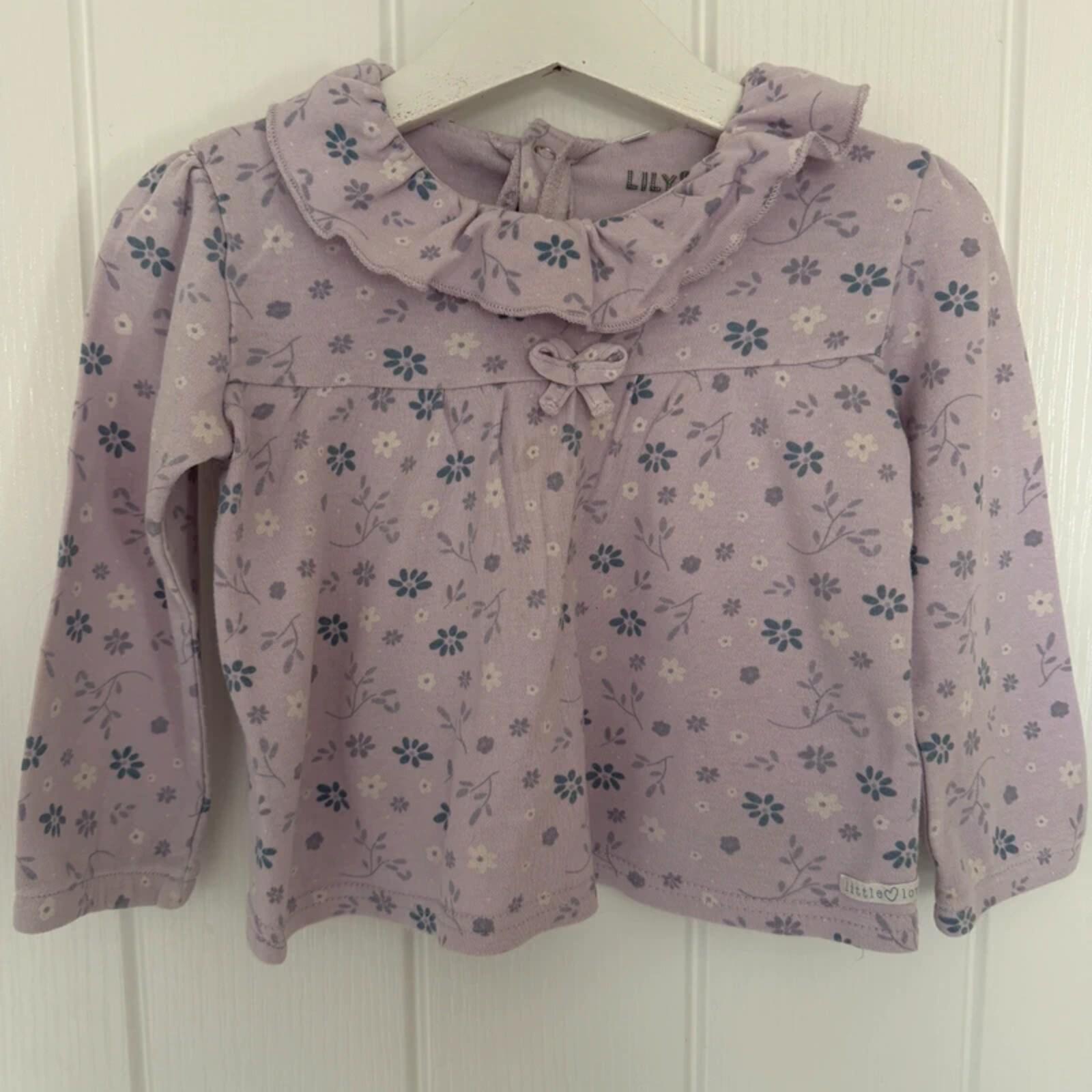 Baby Girl 24 months Lily & Jack Lilac Floral Long Sleeve Tunic Top (35 01)