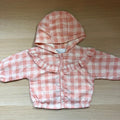 Baby Girl 0-3 months George Pink Checked Raincoat with Ruffles (17 03)