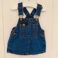 Baby Girl 3-6 months Next Blue Denim Pinafore Dress (17 18)